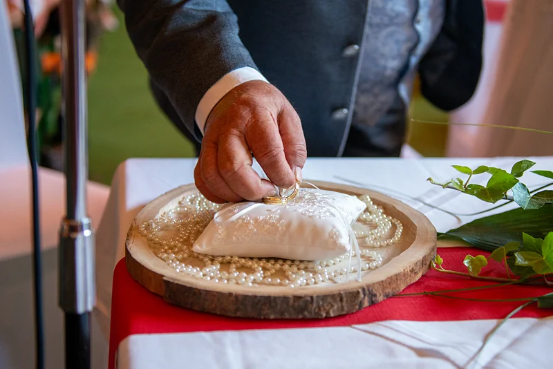 Detailaufnahme einer Hochzeit